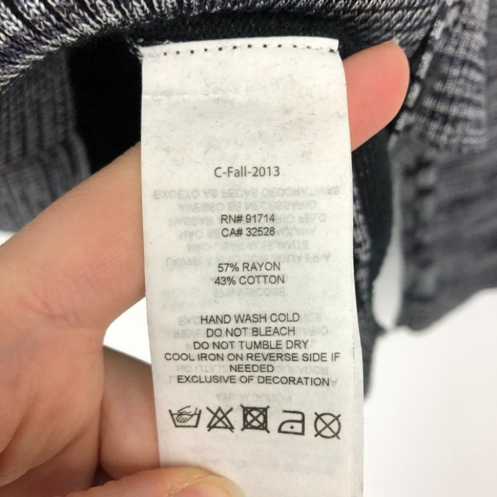 Armani Exchange grey purple space dye button  front rayon cardigan - Picture 4 of 13
